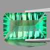 24x15 mm { 25.05 cts} Octagon ConCave Cut AAA Fire Intense Green Fluorite Natural {Flawless-VVS1}--AAA Grade