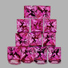 2.30 mm 12 pcs Square Princess Cut Extreme Brilliancy Intense Pink Sapphire Natural {Flawless-VVS}--AAA Grade