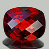 10x8 mm { 3.18 cts } Cushion Checker Brilliant Cut AAA Fire Intense Red Mozambique Garnet Natural {Flawless-VVS1}--AAA Grade