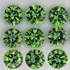 2.80 mm 9 pcs Round Machine Brilliant Cut Extreme Brilliancy Intense AAA Australia Green Sapphire Natural {Flawless-VVS}--AAA Grade