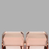 10x7 mm 2pcs { 6.22 cts } Octagon Emerald Cut Excellent Luster AAA Peach Morganite Natural { Flawless-VVS }--AAA Grade