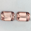 10x7 mm 2pcs { 6.22 cts } Octagon Emerald Cut Excellent Luster AAA Peach Morganite Natural { Flawless-VVS }--AAA Grade