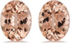11x9 mm 2pcs { 6.09 cts} Oval Brilliant Cut AAA Fire Top Peach Pink Morganite Natural [Flawless-VVS]--AAA Grade