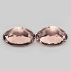 9.5x7 mm 2pcs { 3.65 cts} Oval Brilliant Cut Extreme Brilliancy Natural Peach Morganite [Flawless-VVS]--AAA Grade