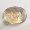 14x11 mm  { 8.53 cts } Oval Cabochon Natural Golden Rutilated Quartz