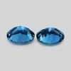 8x6 mm 2 pcs Oval Brilliant Cut Extreme Brilliancy AAA London Blue Topaz Natural {Flawless-VVS}--AAA Grade