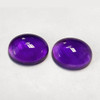 10x8mm 2 pcs Oval Cabochon Intense AAA Purple Amethyst Natural {VVS}