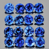 2.00 mm 20 pcs Round Brilliant Cut AAA Fire Intense Blue Sapphire Natural {Flawless-VVS}
