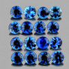1.80 mm 30 pcs Round Brilliant Cut AAA Fire Intense Blue Sapphire Natural {Flawless-VVS}