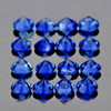 1.70 mm 40 pcs Round Brilliant Cut AAA Fire Intense Blue Sapphire Natural {Flawless-VVS}