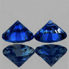 3.70 mm 2 pcs Round Brilliant Cut AAA Fire Intense Blue Sapphire {Flawless-VVS}--AAA Grade