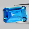 9x6 mm { 4.96 cts } Octagon Asscher Cut AAA Fire Intense Electric Blue Zircon Natural {Flawless-VVS1}--AAA Grade--FREE CERTIFICATE