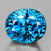 8x7 mm { 4.97 cts } Oval Superb Brilliancy Intense Electric Blue Zircon Natural {Flawless-VVS}--AAA Grade--FREE CERTIFICATE