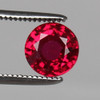7.00 mm { 1.87 cts } Round AAA Fire Natural Red Ruby Mozambique { VVS Clarity }