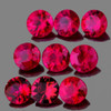 2.80 mm 9 pcs Round Brilliant Cut AAA Fire Natural Intense Pink Red Mogok Ruby