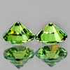 3.40 mm 2 pcs Round Brilliant Cut Extreme Brilliancy Natural AAA Green Demantoid Garnet {Flawless-VVS}--AAA Grade