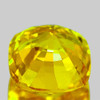 5.80 mm { 1.15 cts } Cushion AAA Fire Intense Canary Yellow Sapphire Natural {Flawless-VVS1}--AAA Grade
