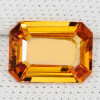 7.5x5 mm { 1.18 cts } Octagon Emerald Cut AAA Fire Intense Golden Yellow Sapphire Natural {Flawless-VVS1}--AAA Grade
