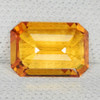 7.5x5 mm { 1.18 cts } Octagon Emerald Cut AAA Fire Intense Golden Yellow Sapphire Natural {Flawless-VVS1}--AAA Grade