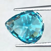 10x9 mm { 3.62 cts } Pear Extreme Brilliancy Natural Electric Blue Zircon {Flawless-VVS1}--AAA Grade--FREE CERTIFICATE