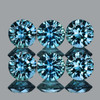 3.00 mm 6 pcs Round Machine Brilliant Cut Extreme Brilliancy Natural AAA Teal Blue Sapphire {Flawless-VVS}--AAA Grade