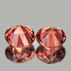 5.50 mm 2pcs { 1.87 cts} Round Brilliant Cut Extreme Brilliancy Natural Color Shift Pink Orange Malaya Garnet {Flawless-VVS}--AAA Grade