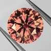5.70 mm { 0.67cts } Round Brilliant Cut Extreme Brilliancy Natural Color Shift Pink Orange Malaya Garnet {Flawless-VVS}--AAA Grade