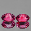 6x5 mm 2pcs { 1.37 cts } Oval AAA Fire Intense AAA Padparadscha Pink Sapphire Natural {Flawless-VVS}--AAA Grade