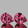 4.5x3.5 mm 2pcs Pear AAA Fire Intense Padparadscha Pink Sapphire Natural {Flawless-VVS}--AAA Grade