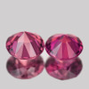 5.20 mm 2 pcs { 1.02 cts } Round Brilliant Cut AAA Fire Intense Pink Tourmaline {Flawless-VVS}--AAA Grade