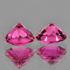 4.80 mm 2 pcs Round Brilliant Cut AAA Fire Intense Pink Tourmaline Natural { Flawless-VVS }--AAA Grade