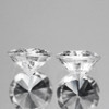 6.00 mm 2 pcs Round Machine Brilliant Cut Extreme Brilliancy Natural White Sapphire {Flawless-VVS1}--AAA Grade