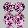 3.70 mm 4 pcs Round AAA Fire AAA Cherry Blossoms Pink Spinel Natural {Flawless-VVS}--AAA Grade