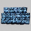 1.80 mm 30 pc Square Machine Princess Cut Extreme Brilliancy Natural Teal Blue Sapphire {Flawless-VVS}--AAA Grade
