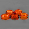 5x3 mm 5 pcs Oval AAA Fire Natural Mandarin Orange Spessartite Garnet {Flawless-VVS}