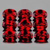 6x5 mm 9 pcs Oval Brilliant Cut AAA Fire Intense Red Mozambique Garnet Natural {Flawless-VVS1}