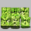 3.00 mm 6 pcs Square Machine Princess Cut Extreme Brilliancy AAA Canary Green Sapphire Natural {Flawless-VVS}--AAA Grade