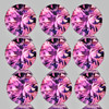 2.80 mm 9 pcs Round Machine Brilliant Cut Extreme Brilliancy Intense Pink Violet Sapphire Natural {Flawless-VVS}-AAA Grade