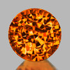 5.50 mm { 0.95 cts } Round AAA Fire Intense Fanta Orange Sapphire Natural {Flawless-VVS}--AAA Grade