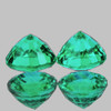 3.50 mm 2 pcs Round AAA Fire Intense Blue Green Emerald Natural ( AAA Grade )