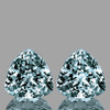 9.00 mm 2 pcs Trillion Brilliant Cut Extreme Brilliancy Natural Blue Aquamarine {Flawless-VVS}--AAA Grade