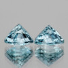 9.00 mm 2 pcs Trillion Brilliant Cut Extreme Brilliancy Natural Blue Aquamarine {Flawless-VVS}--AAA Grade