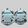 6.00 mm 2 pcs { 2.14 cts } Square AAA Fire Natural Sky Blue Aquamarine {Flawless-VVS}