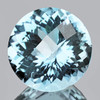 8.00 mm { 1.42 cts } Round Checker Brilliant Cut Extreme Brilliancy Natural Blue Aquamarine {Flawless-VVS1}--AAA Grade
