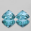 10.00 mm 2 pcs Heart Brilliant Cut AAA Fire Intense Sky Blue Topaz Natural {Flawless-VVS1}--AAA Grade