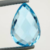 12x8 mm 1 pcs Pear Checkerboard Cut Natural Sky Blue Topaz {Flawless-VVS1}