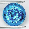 12.50 mm { 10.23 cts} Round Brilliant Cut Best Sparkling Natural Swiss Blue Topaz {Flawless-VVS}--AAA Grade
