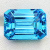 12x9 mm { 8.49 cts } Octagon Emerald Cut AAA Fire Natural Swiss Blue Topaz {Flawless-VVS}--AAA Grade