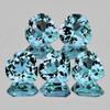 7.00 mm 5 pcs Heart Brilliant Cut AAA Fire Natural Sky Blue Topaz {Flawless-VVS1}