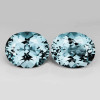 9x7 mm 2pcs Oval Brilliant Cut AAA Fire Natural Santa Maria Blue Aquamarine {Flawless-VVS}--AAA Grade